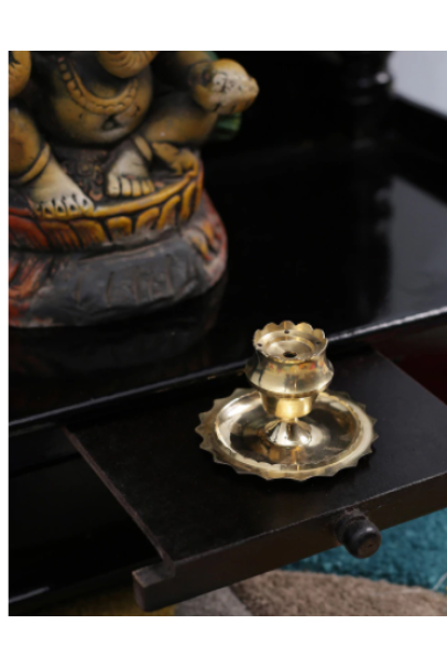Gold Metal Incense Stand